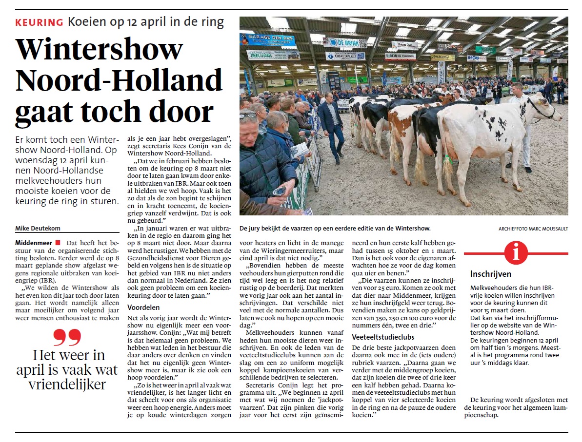 artikel Schager Courant 14032023